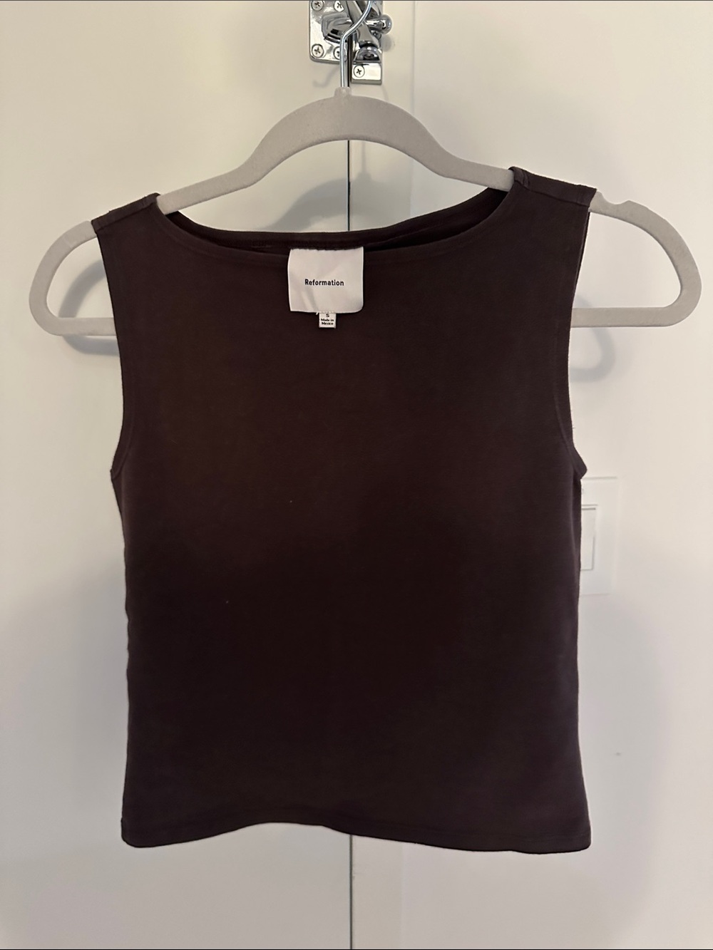 Reformation Brown Sleeveless Tank